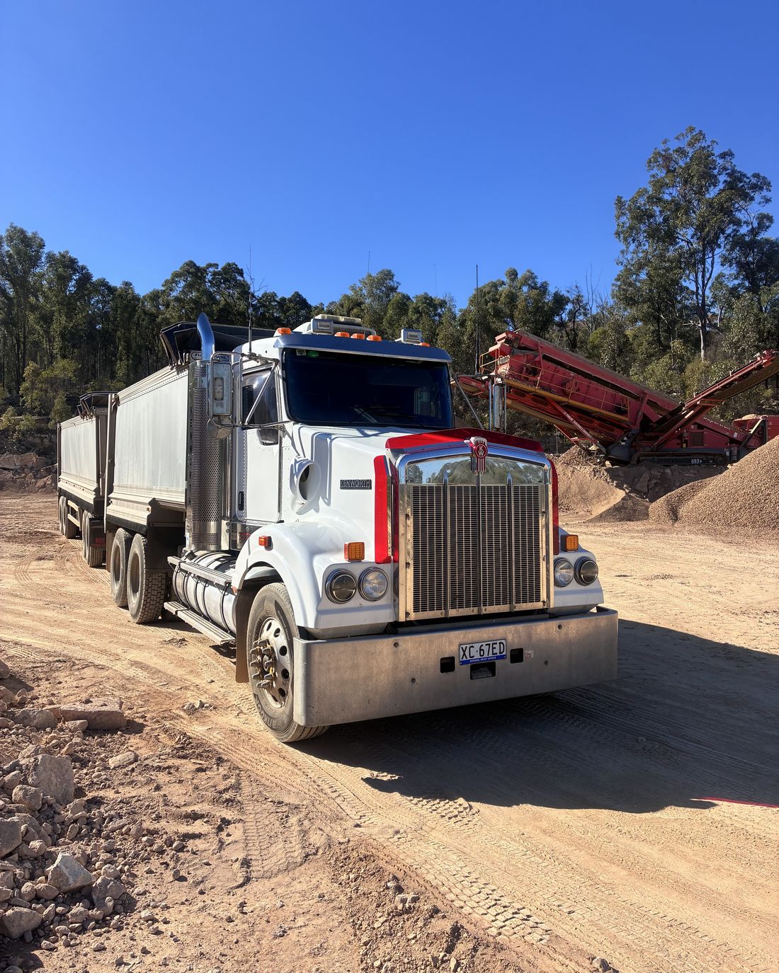 MB BULK Kenworth truck at a quarry
