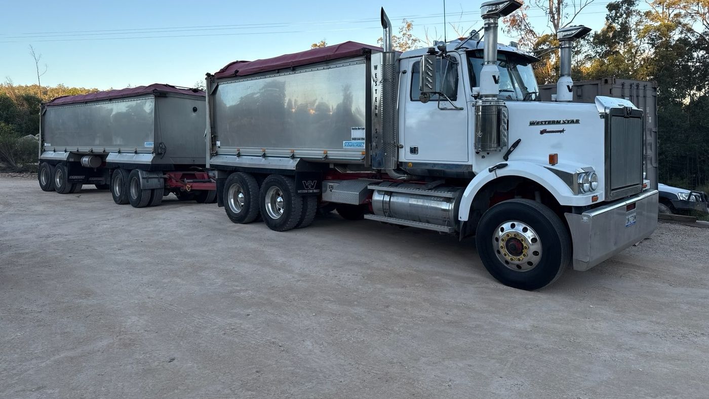 MB BULK truck and dog at the depot