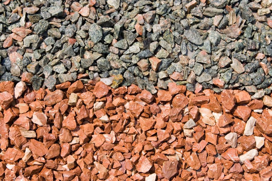 Decorative landscape stone in grey and red